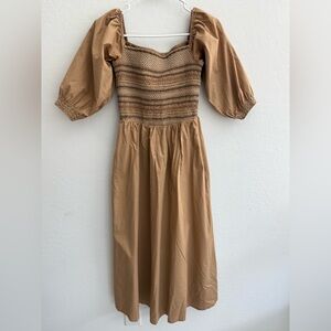 Old Navy Tan Long Sleeve Dress